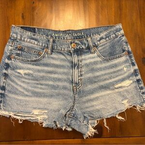 American Eagle Outfitters Blue Jean Shorts Distressed Design